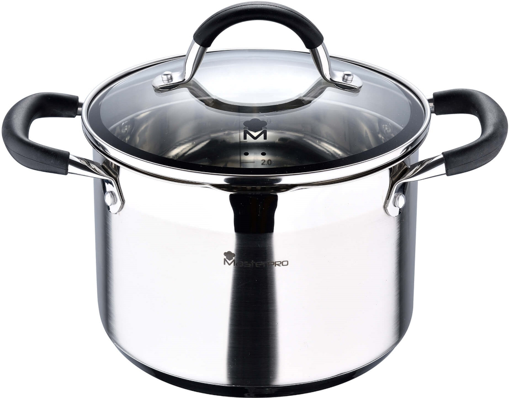 Каструля висока з кришкою MasterPro Foodies collection, 4 л (BGMP-1505-BK) фото1