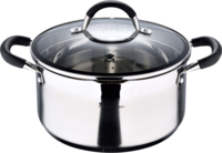 Кастрюля с крышкой MasterPro Foodies collection, 5 л (BGMP-1502-BK)