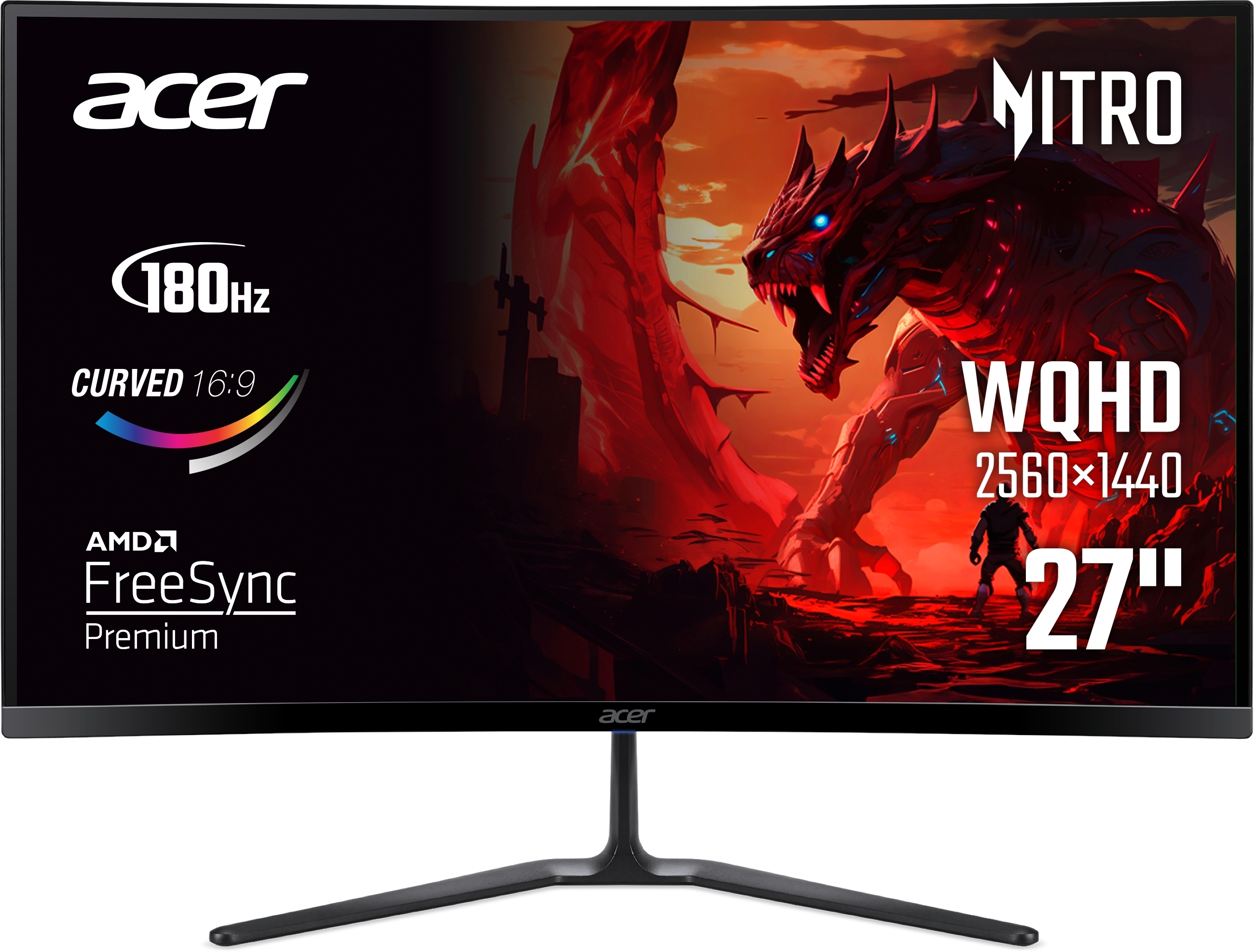 Монітор 27" ACER Nitro 2 ED270US3bmiipx (UM.HE0EE.306) фото1