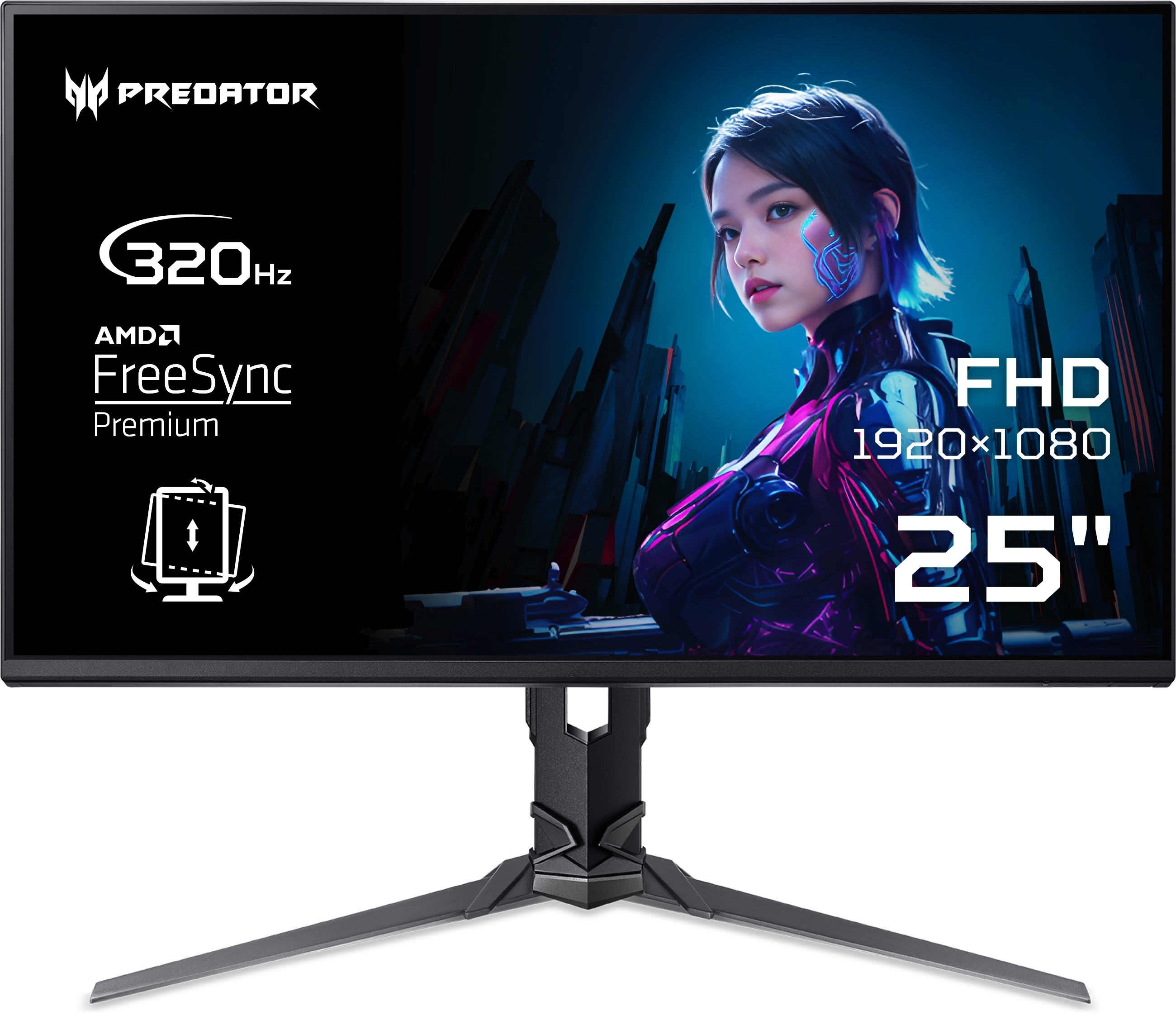 Монітор 24,5" ACER Predator XB253QF3BMIIPRX (UM.KX3EE.301) фото1