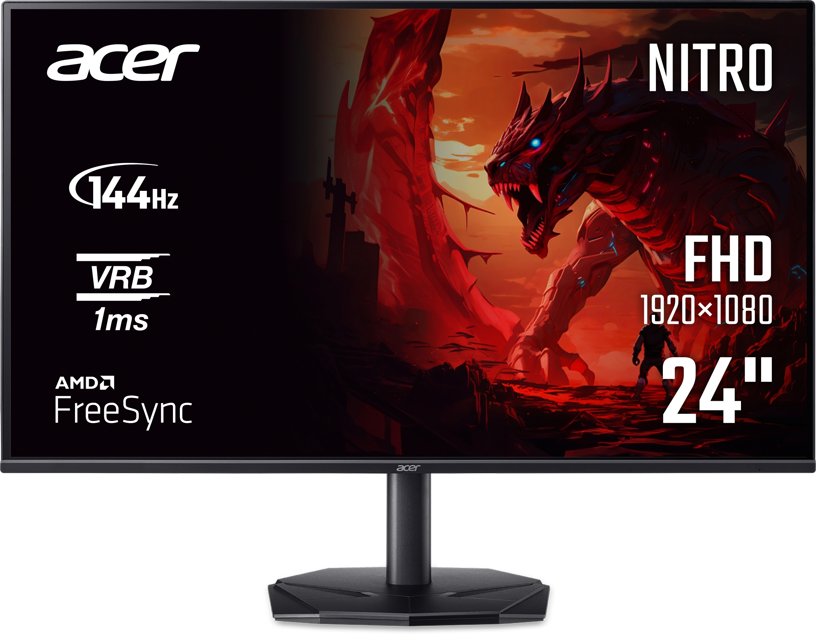 Монітор 23.8" ACER Nitro KG240YP0BI (UM.QX0EE.012) фото1