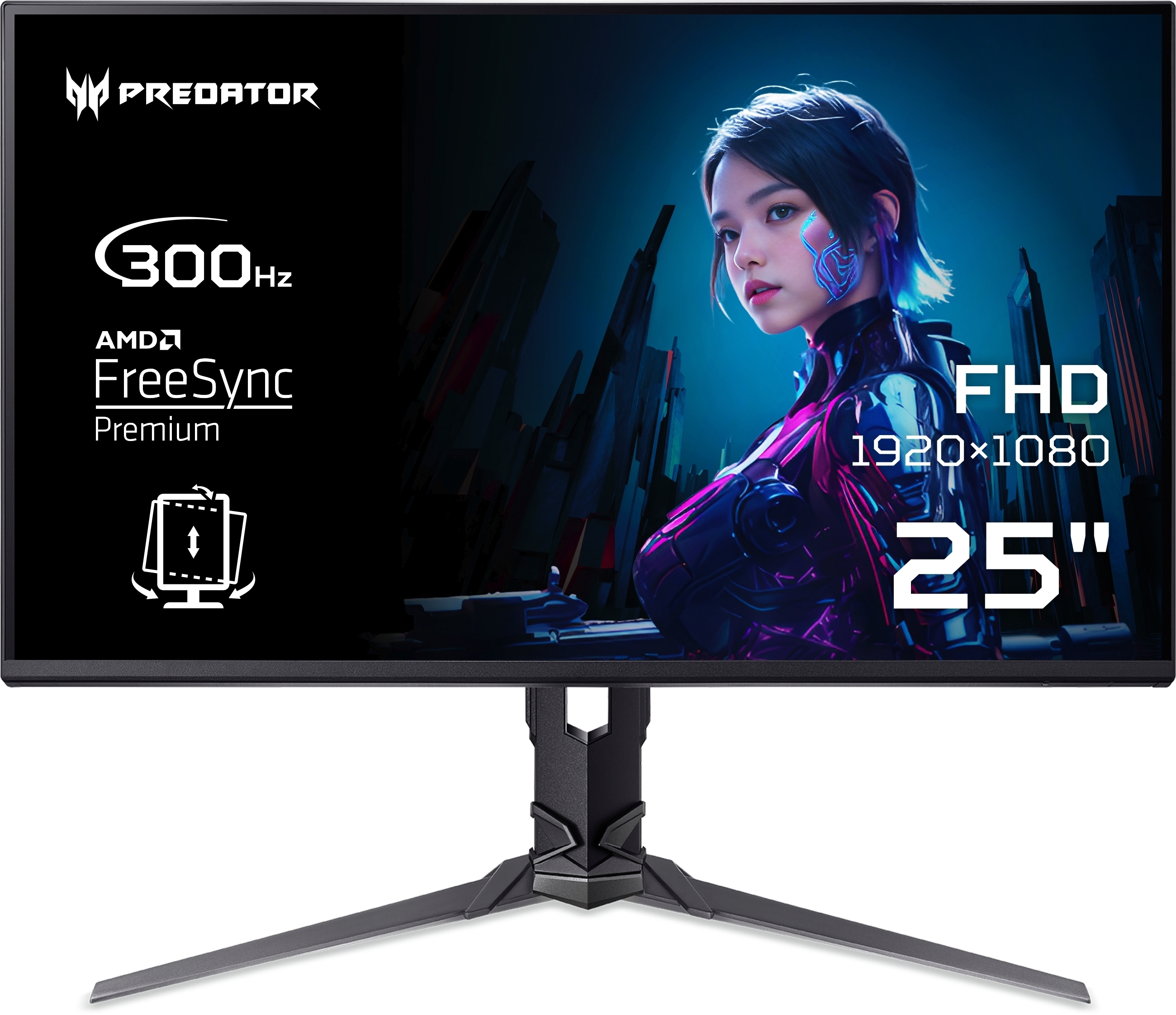 Монітор 24.5" ACER Predator XB253QFBMIIPRX (UM.KX0EE.F05) фото1