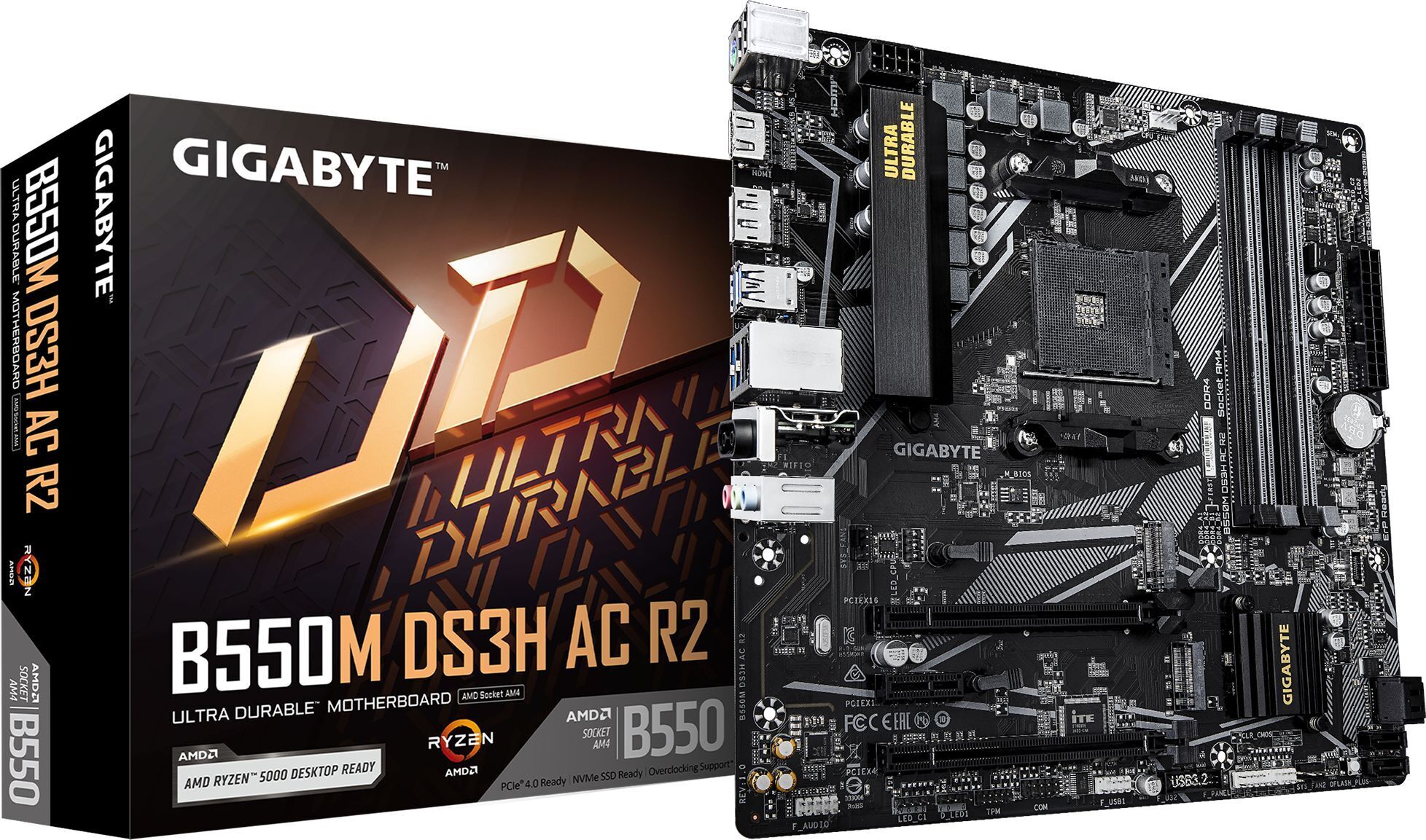 Материнcкая плата GIGABYTE AMD B550 (B550M_DS3H_AC_R2) фото1