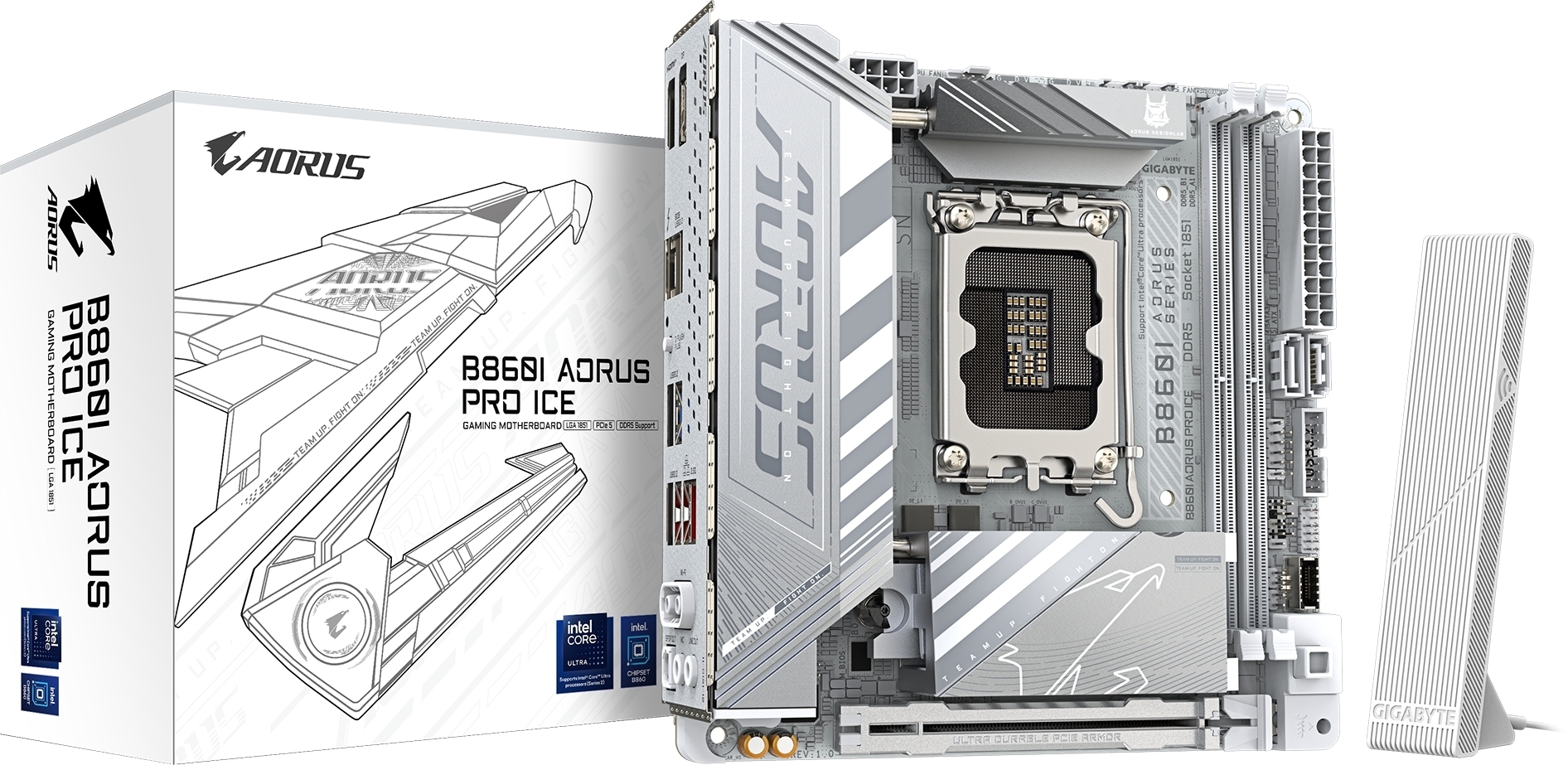 Материнcкая плата GIGABYTE Intel B860 (B860I_AORUS_PRO_ICE) фото1