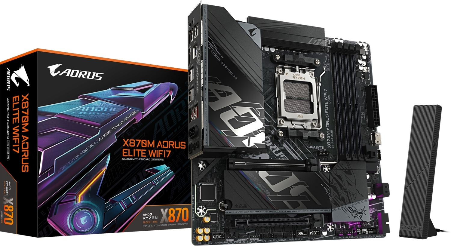 Материнcкая плата GIGABYTE AMD X870 (X870M_AORUS_ELITE_WIFI7)