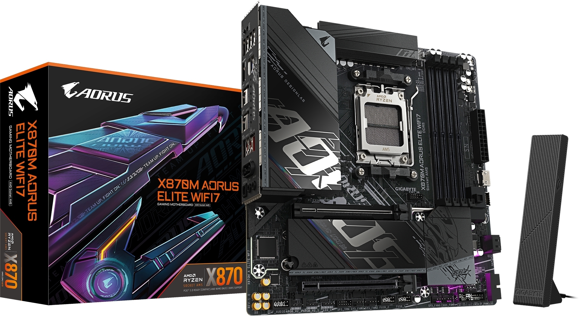 Материнcкая плата GIGABYTE AMD X870 (X870M_AORUS_ELITE_WIFI7) фото1