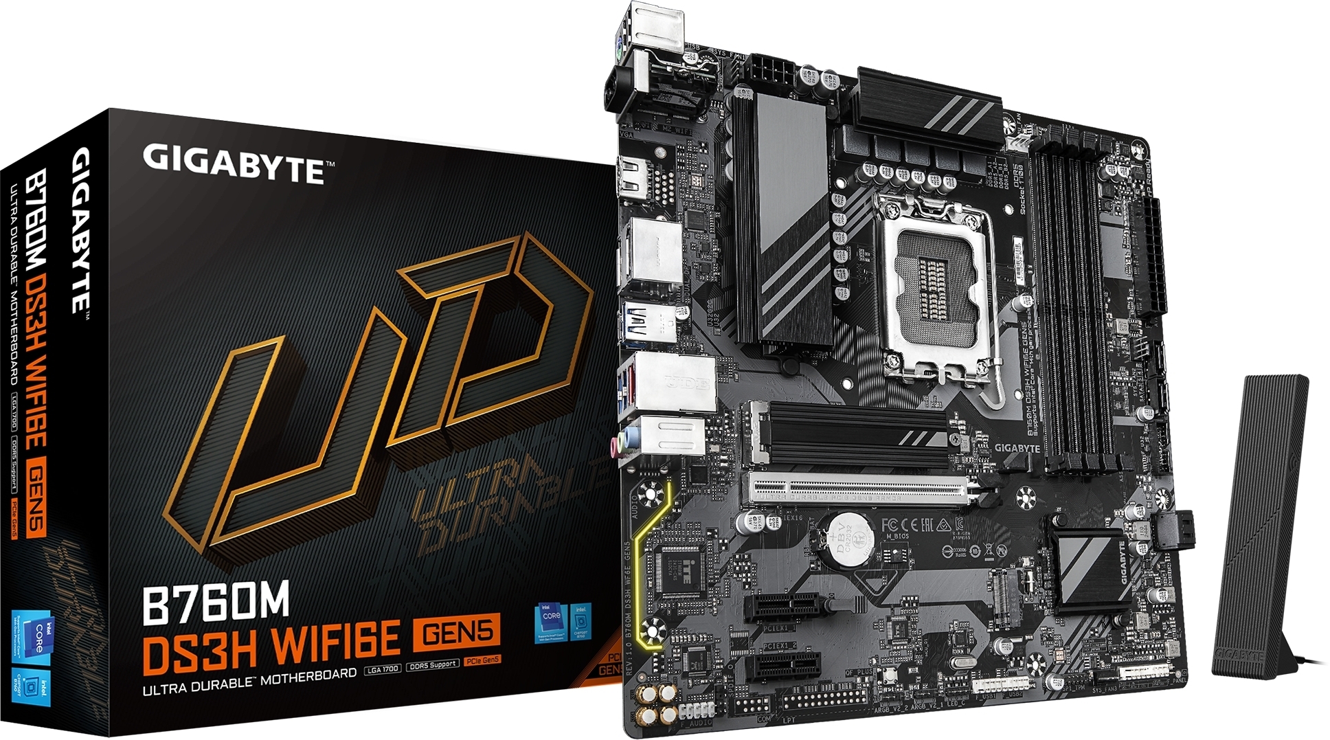 Материнcкая плата GIGABYTE Intel B760 (B760M_DS3H_WIFI6E_GEN5) фото1