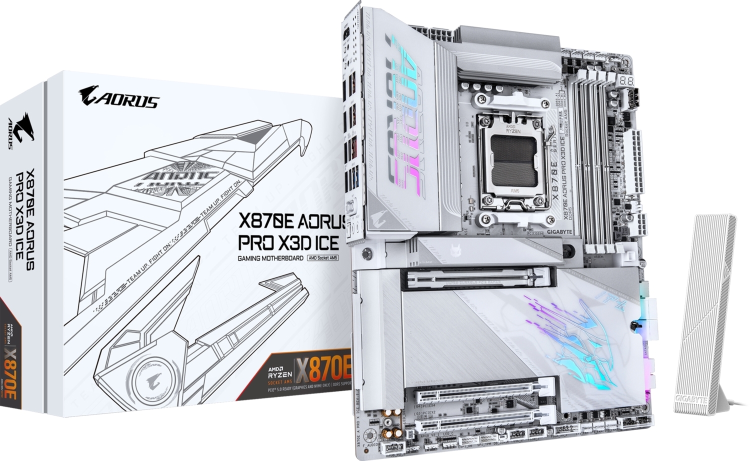 Материнcкая плата GIGABYTE AMD X870E (X870E_AORUS_PRO_X3D_ICE)