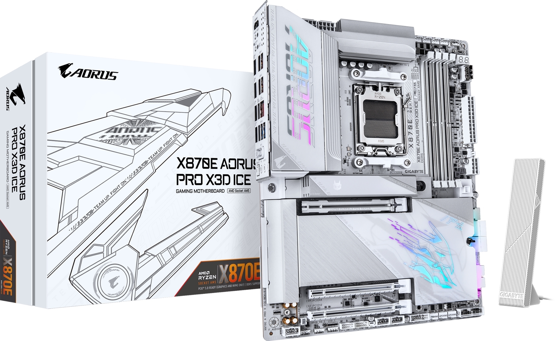Материнcкая плата GIGABYTE AMD X870E (X870E_AORUS_PRO_X3D_ICE) фото1