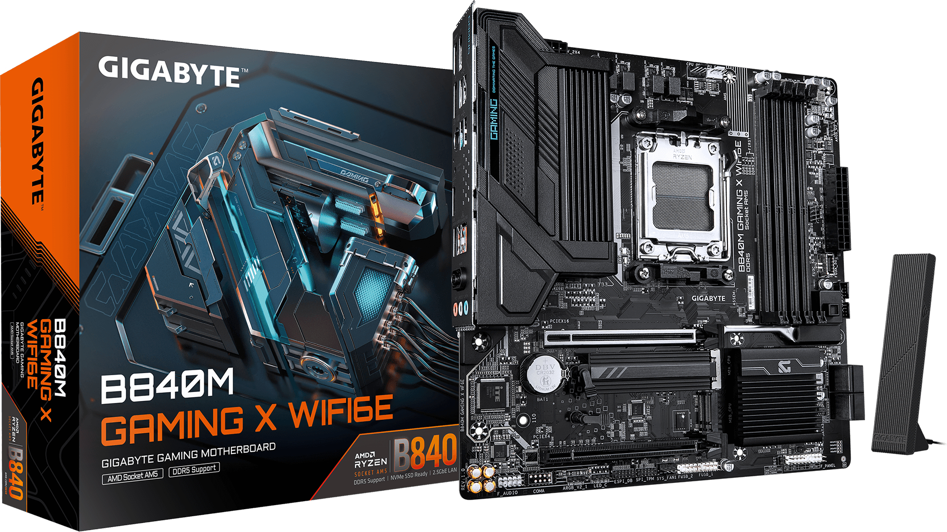 Материнська плата GIGABYTE AMD B840 (B840M_GAMING_X_WIFI6E) фото1