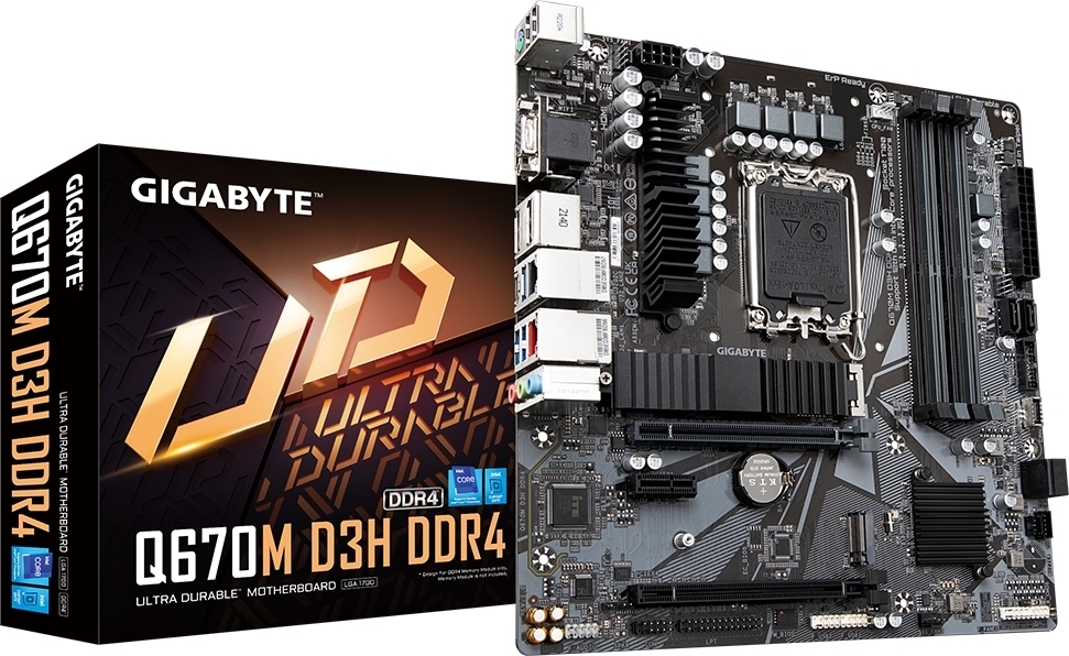 Материнcкая плата GIGABYTE Intel Q670 (Q670M_D3H_DDR4) фото1