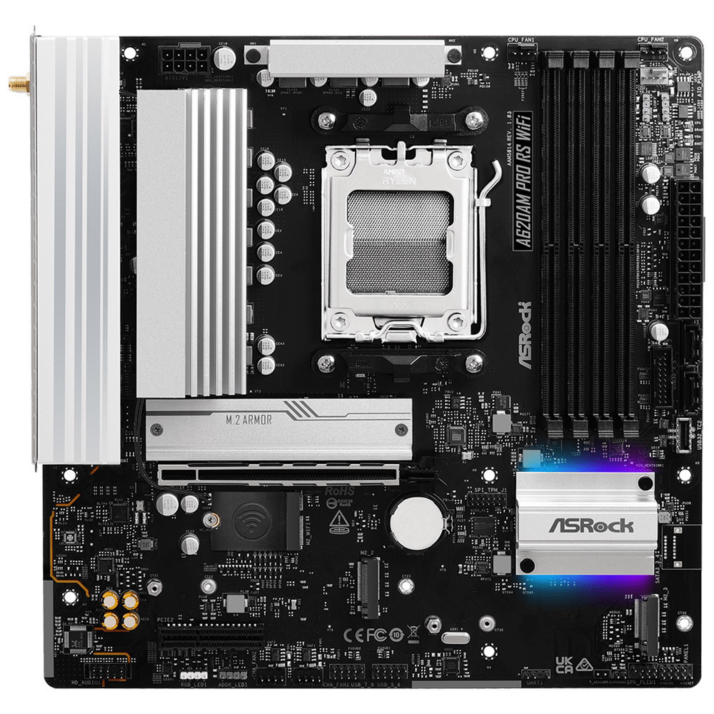 Материнcкая плата ASRock A620AM PRO RS WIFI (A620AM_PRO_RS_WIFI) фото1