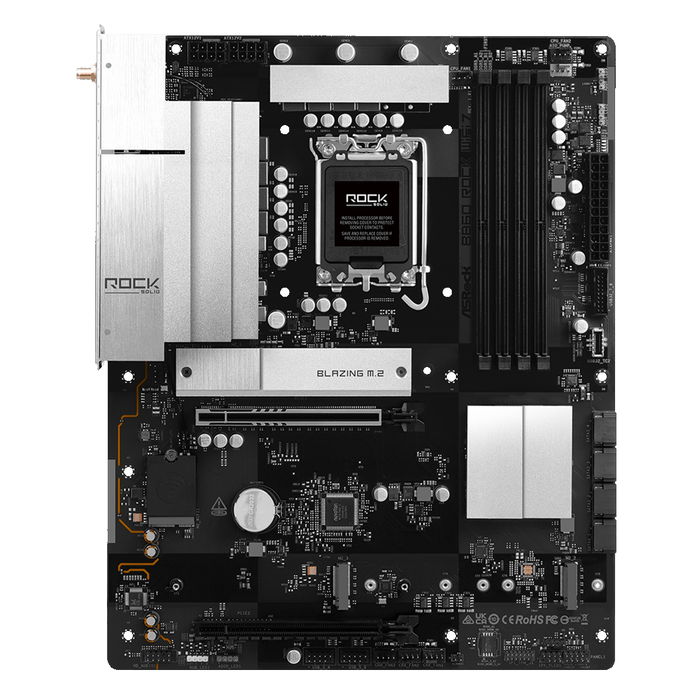 Материнcкая плата ASRock B860 ROCK WIFI 7 (B860_ROCK_WIFI_7) фото1