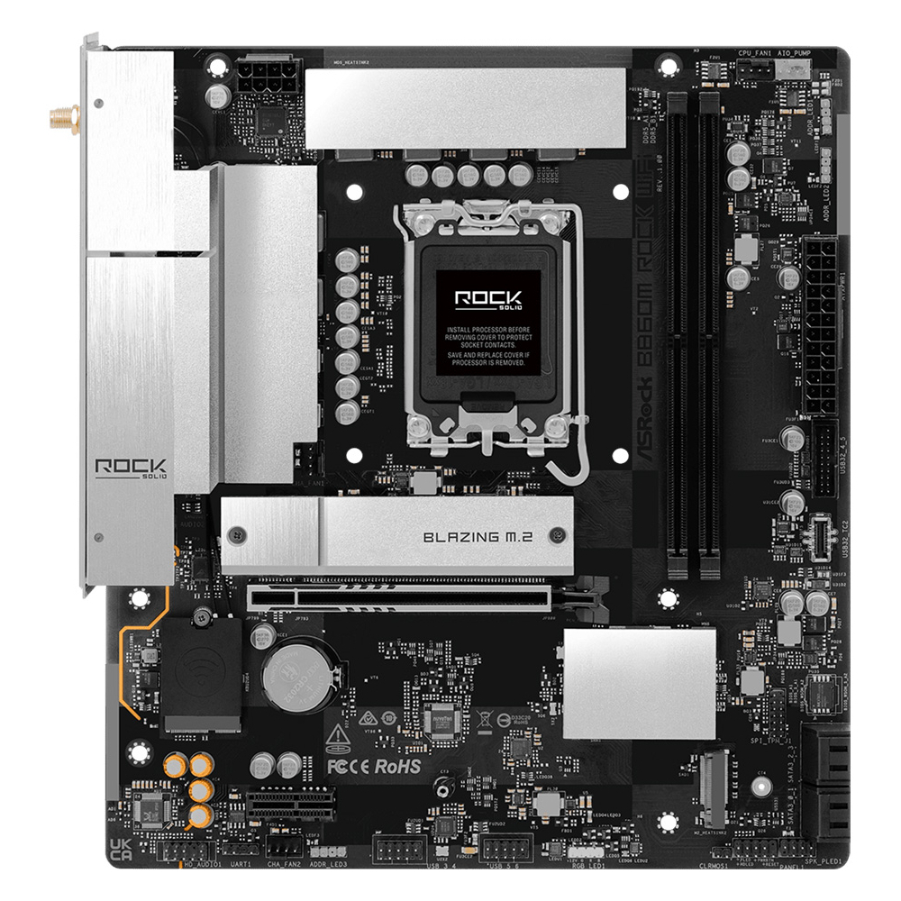 Материнcкая плата ASRock B860M ROCK WIFI (B860M_ROCK_WIFI) фото1