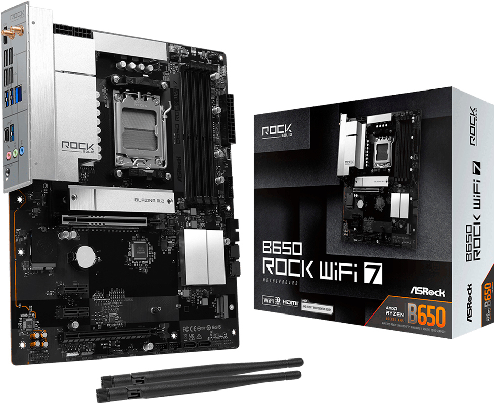 Материнcкая плата ASRock B650 ROCK WIFI 7 (B650_ROCK_WIFI_7) фото1