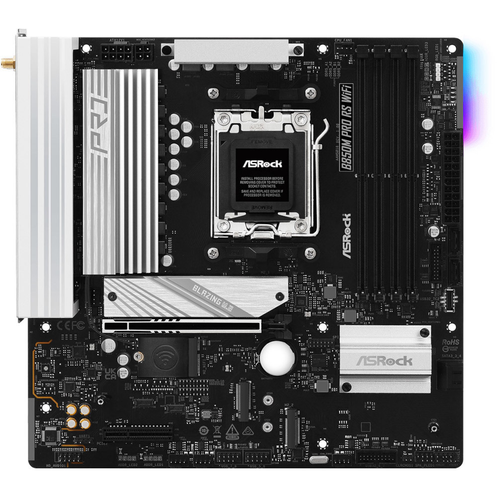 Материнcкая плата ASRock B850M PRO RS WIFI (B850M PRO_RS_WIFI) фото1