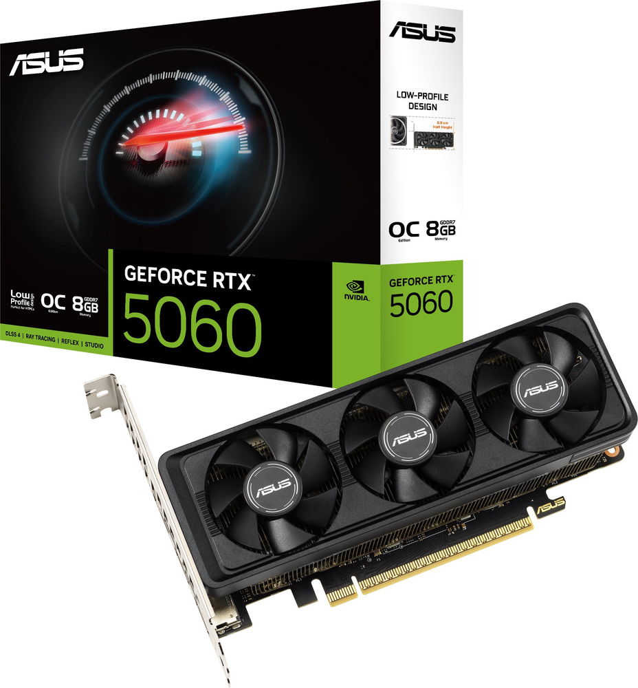 Видеокарта ASUS GeForce RTX 5060 LP BRK 8GB GDDR7 OC (RTX5060-O8G-LP-BRK) фото1