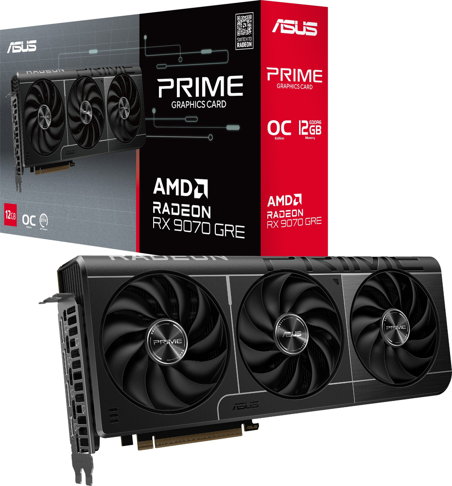 Видеокарта ASUS Radeon RX 9070 12GB GRE PRIME OC (PRIME-RX9070GRE-O12G) фото1