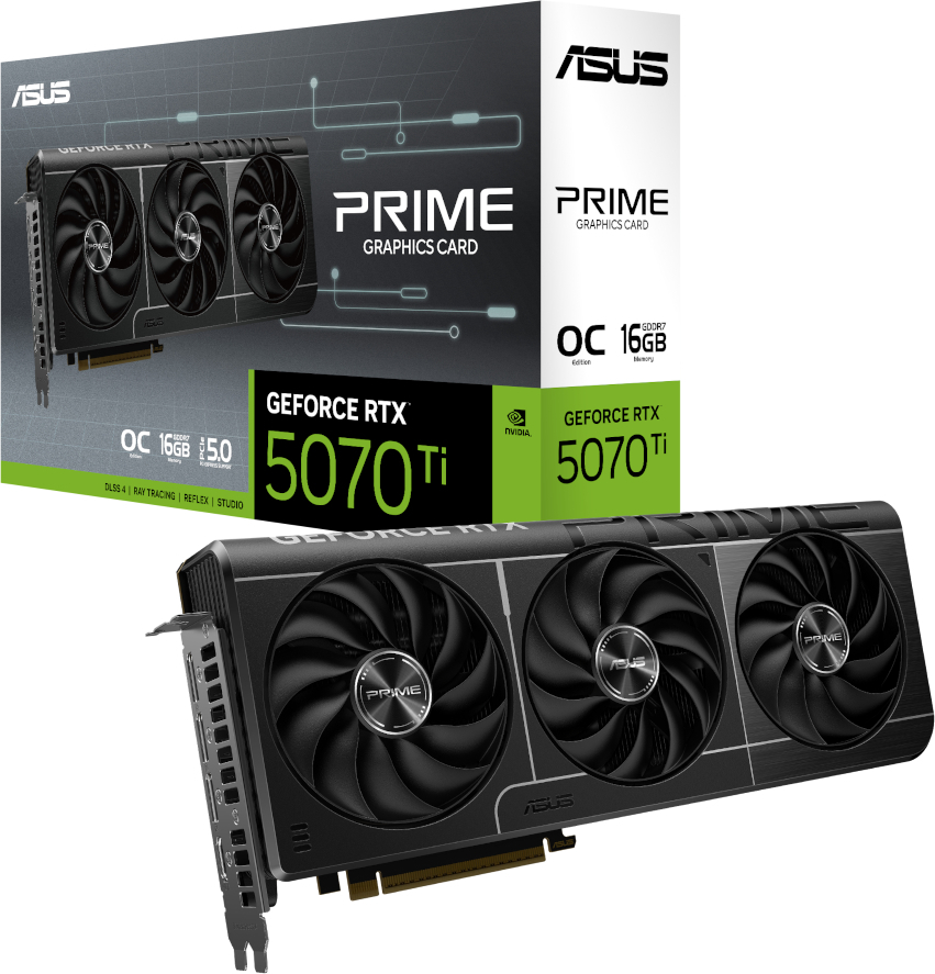 Видеокарта ASUS GeForce RTX 5070 16GB Ti PRIME GDDR7 OC (PRIME-RTX5070TI-O16G) фото1