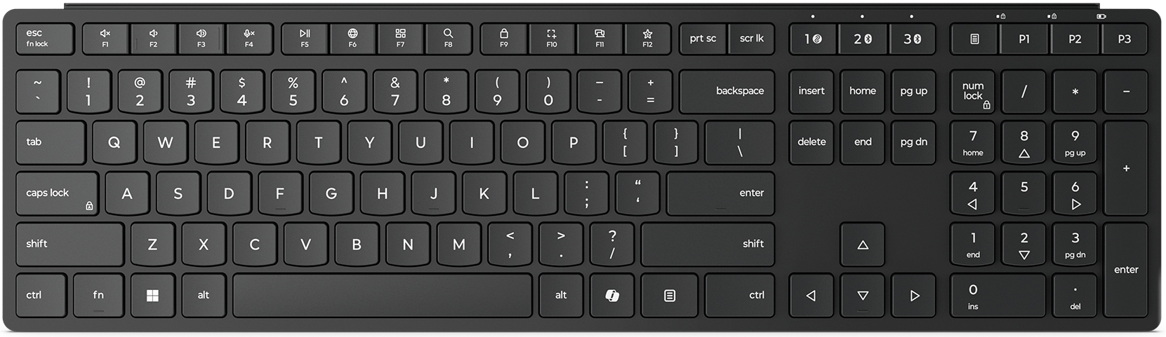 Клавиатура Lenovo Wireless Multi-Mode Pro Keyboard 6000 UA (4Y41S04660) фото1
