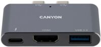 USB-хаб Canyon DS-1 3in1 Thunderbolt 3 Space Grey (CNS-TDS01DG)