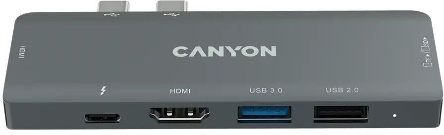 USB-хаб Canyon DS-5 7in1 Thunderbolt 3 Space Grey (CNS-TDS05B) фото1
