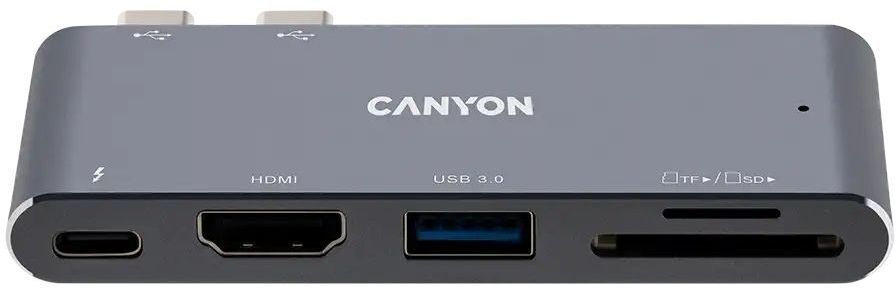 USB-хаб Canyon DS-5 5in1 Thunderbolt 3 4k Space Grey (CNS-TDS05DG) фото1