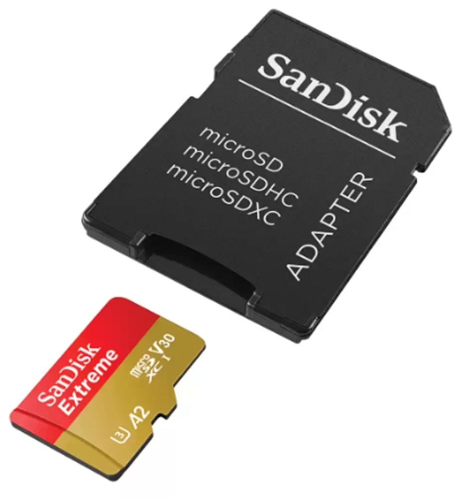 Карта памяти SANDISK Extreme microSDXC 2TB UHS-I U3 V30 A2 + SD-адаптер (SDSQXAV-2T00-GN6MA) фото1
