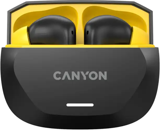 Наушники Canyon HEXAGON 7 TWS ANC ENC Black-Yellow (CNS-TWS7BY)
