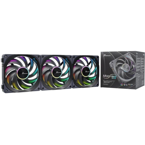 Набор вентиляторов SEASONIC MagFlow ARGB 120мм 3-PACK (MAGFLOW-ARGB-3)