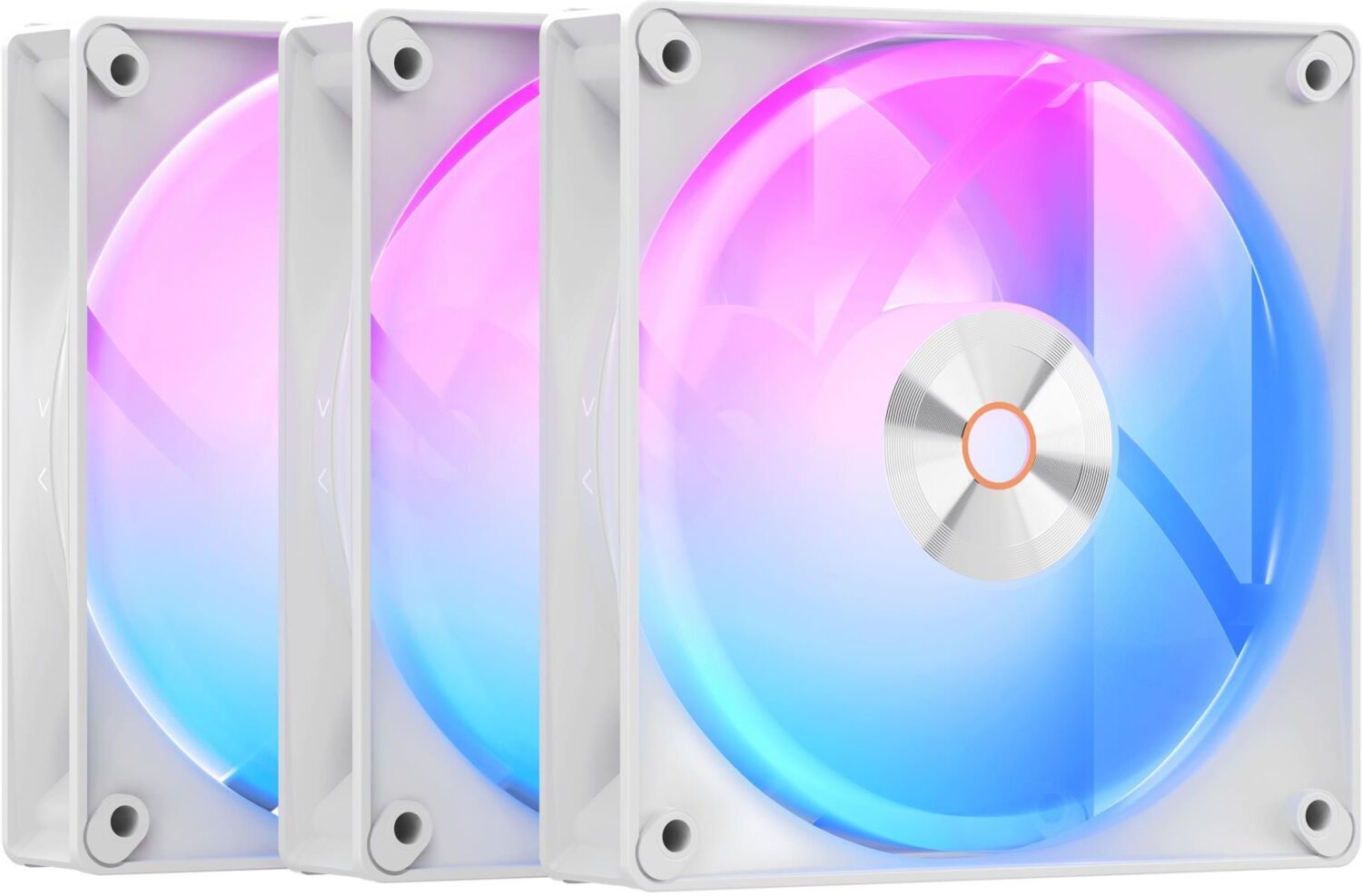 Набор вентиляторов OCYPUS DELTA F12 ARGB 120мм 3 IN 1 White (DELTA-F12-WH3AM00X-GL)