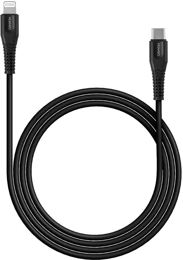 Кабель Canyon Type-C - Lightning 1.2m Black (CNS-MFIC4B)