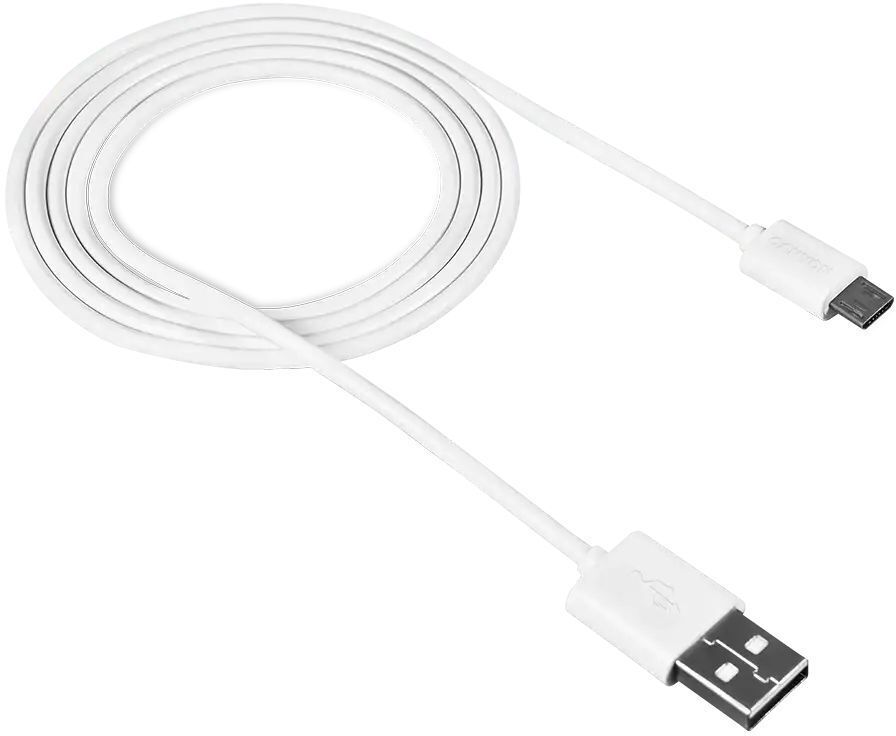 Кабель Canyon USB-A - microUSB 1m White (CNE-USBM1W) фото1