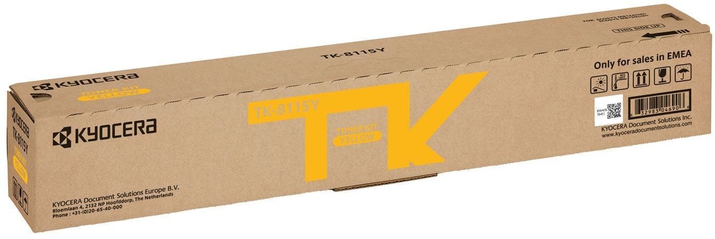 Тонер-картридж лазерний Kyocera TK-8115Y Yellow (1T02P3ANL0) фото1