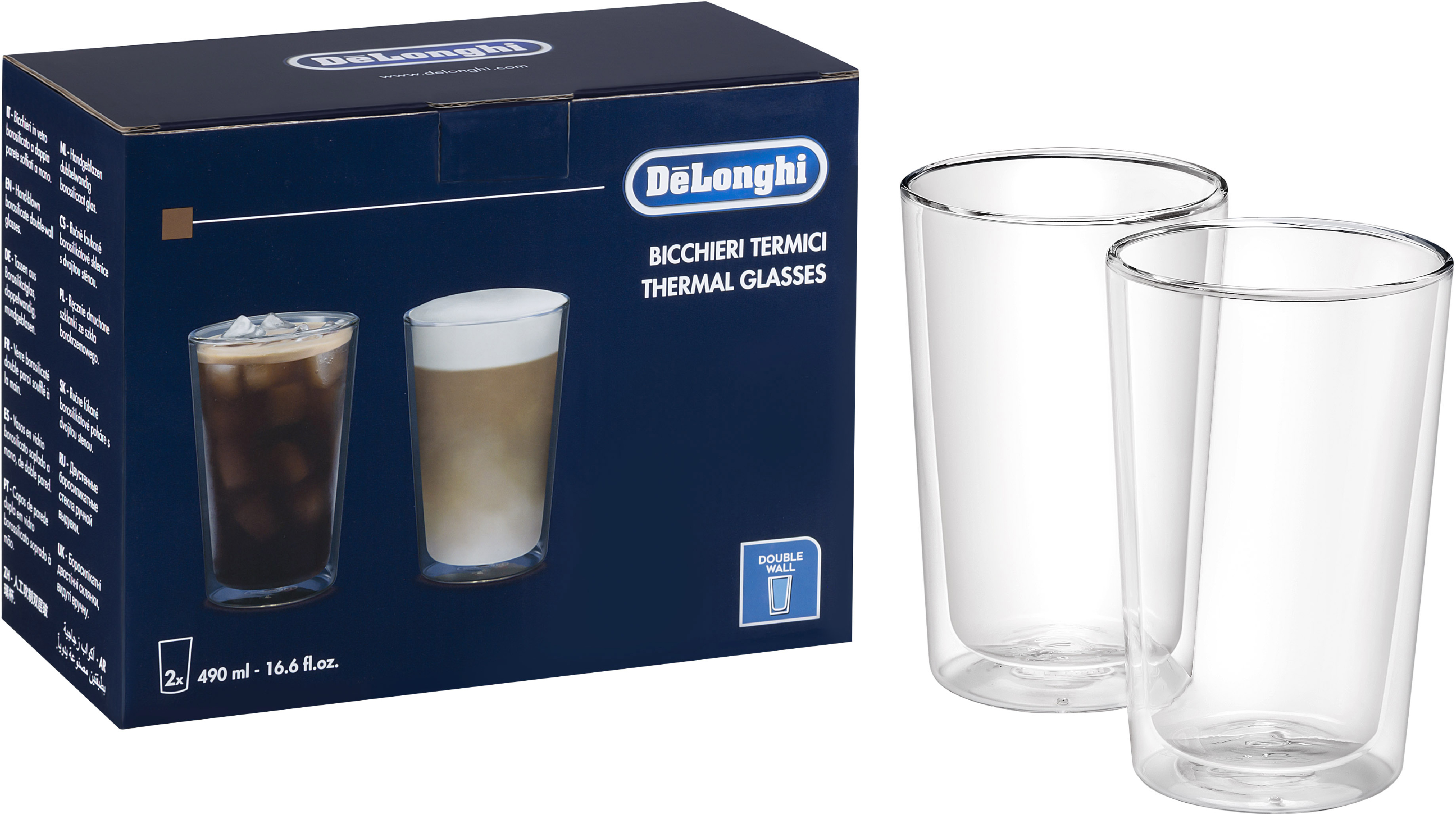 Набір склянок DeLonghi DRINKS, 490 мл, 2шт (DLSC319) фото1
