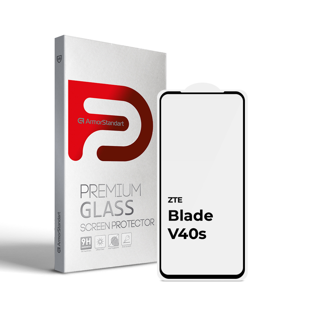 Защитное стекло ArmorStandart Full Glue для ZTE Blade V40s Black (ARM68734) фото1