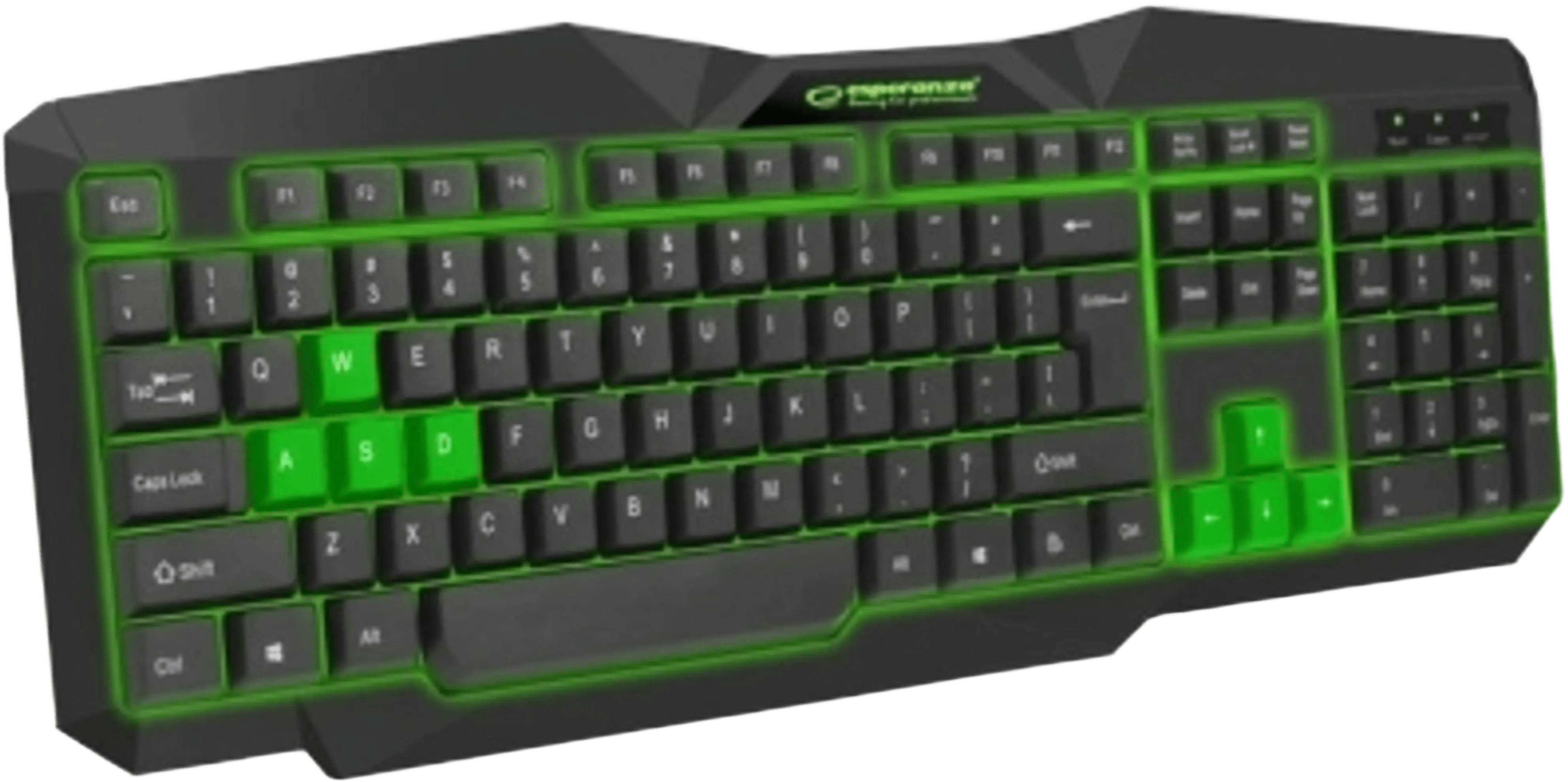 Ігрова клавіатура ESPERANZA EGK201 Green USB LED (EGK201GUA) фото1