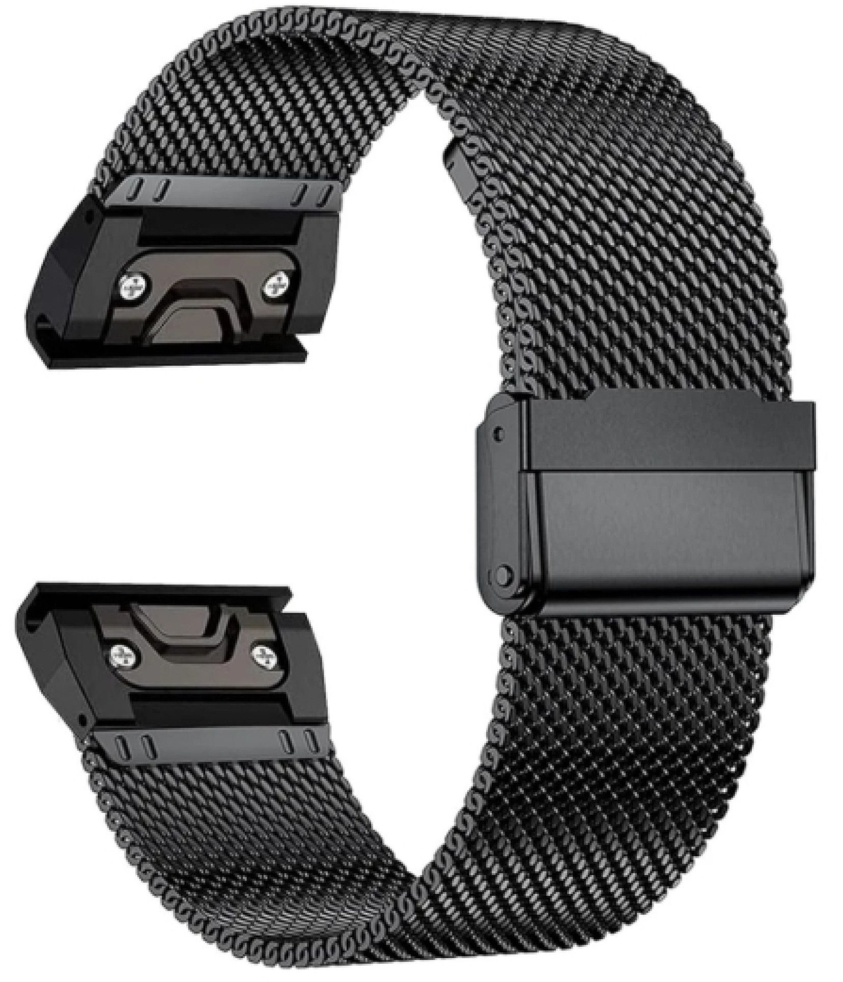 Ремінець ArmorStandart Flat Milanese для Garmin 22 mm Black (ARM85726) фото1