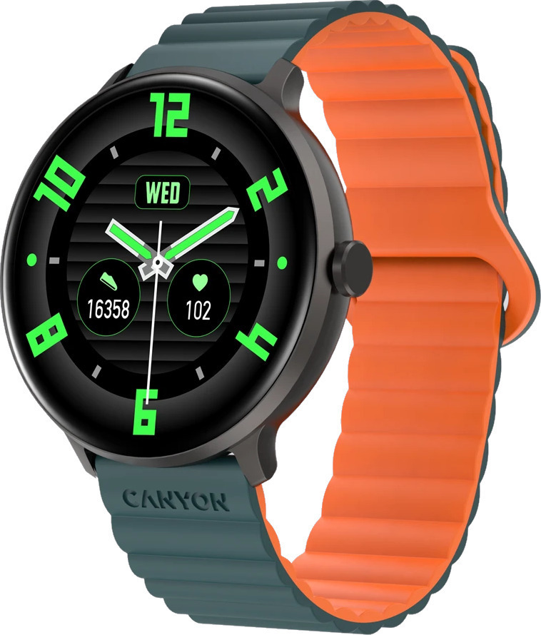 Смарт-часы Canyon Jacky SW-69 Green Orange (CNS-SW69BG) фото1