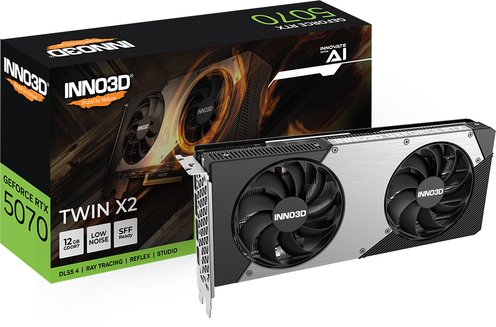 Видеокарта INNO3D NVIDIA GeForce RTX 5070 12GB GDDR7 (N50702-12D7-195064N) фото1