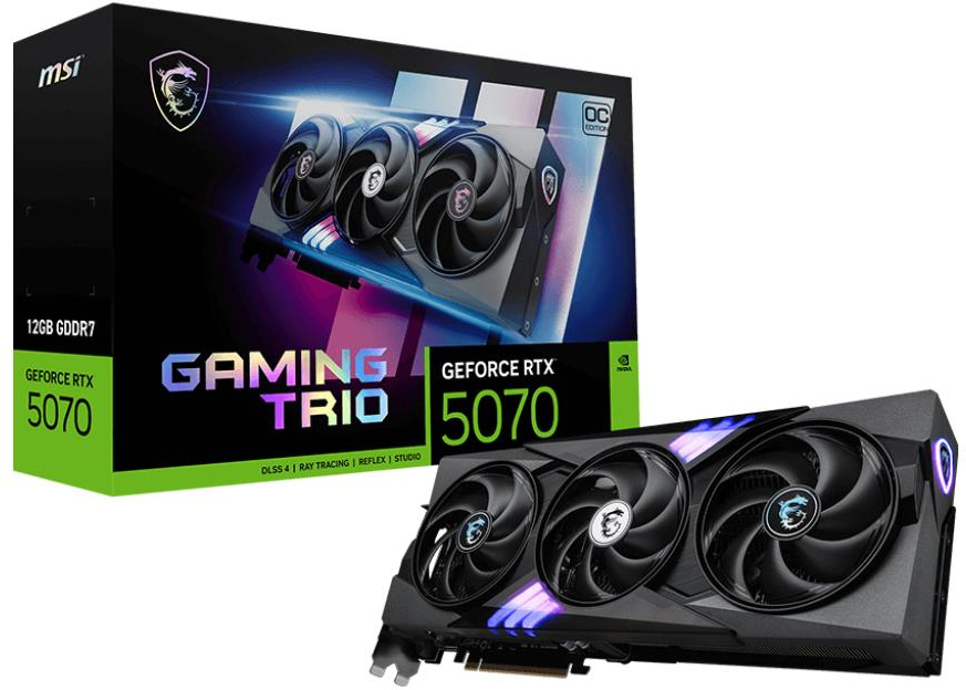 Видеокарта MSI NVIDIA GeForce RTX 5070 Gaming Trio OC 12GB GDDR7 (RTX_5070_12G_GAMING_TRIO_OC)