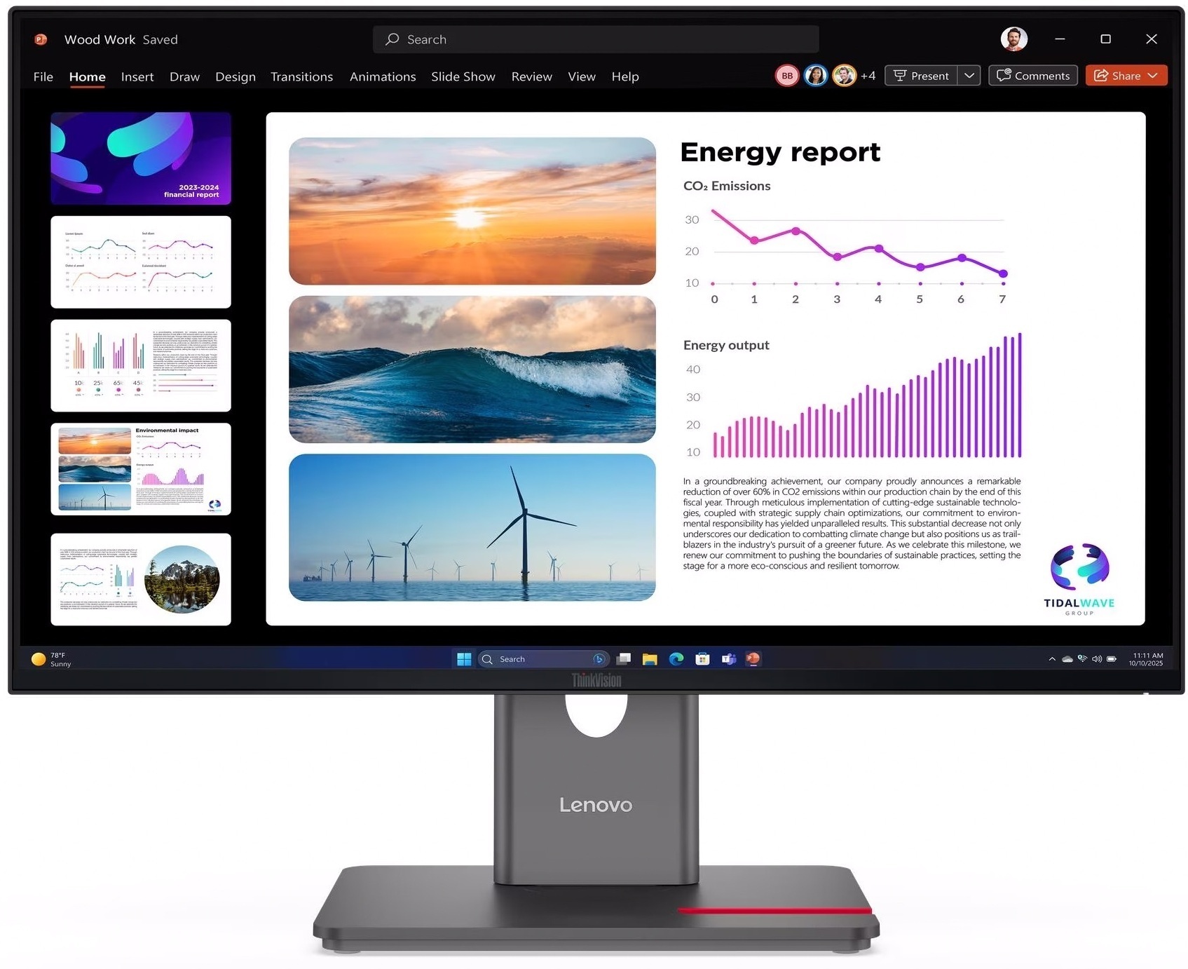 Монитор 23.8" LENOVO ThinkVision P24Q-40 (64B2GAT1UA) фото1