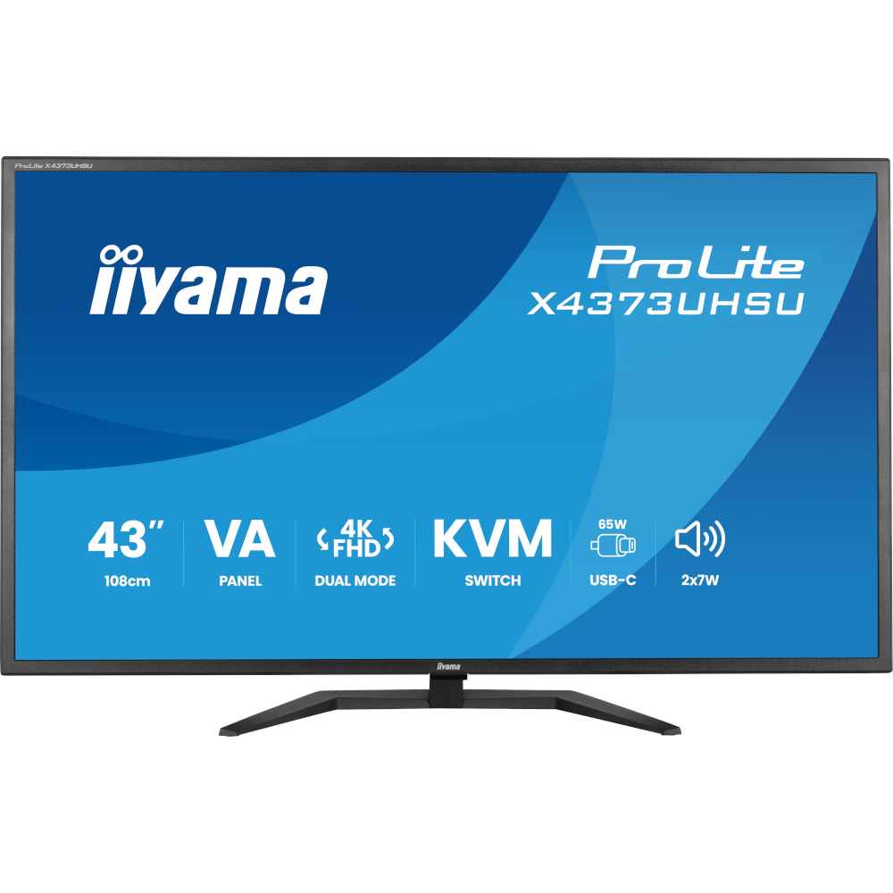 Монітор 42.5" IIYAMA ProLite X4373UHSU-B2 (X4373UHSU-B2) фото1