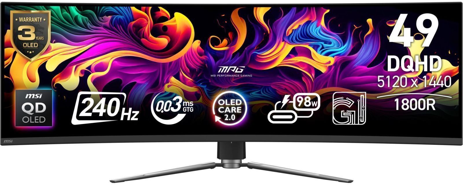 Монитор 49" MSI MPG 491CQPX QD-OLED (MPG_491CQPX_QD-OLED) фото1