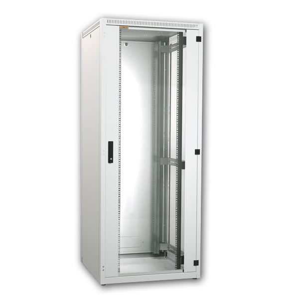 Шафа підлогова CONTEG iSEVEN 19" 27U 800x800 RAL7035 (RI7-27-80/80-B) фото1