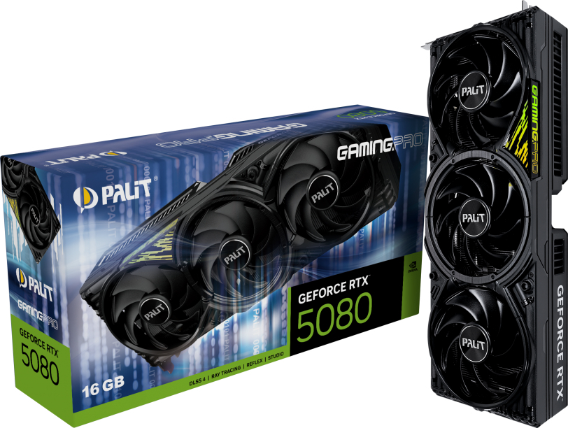 Видеокарта Palit NVIDIA GeForce RTX 5080 GamingPro 16GB GDDR7 (NE75080019T2-GB2031A) фото1