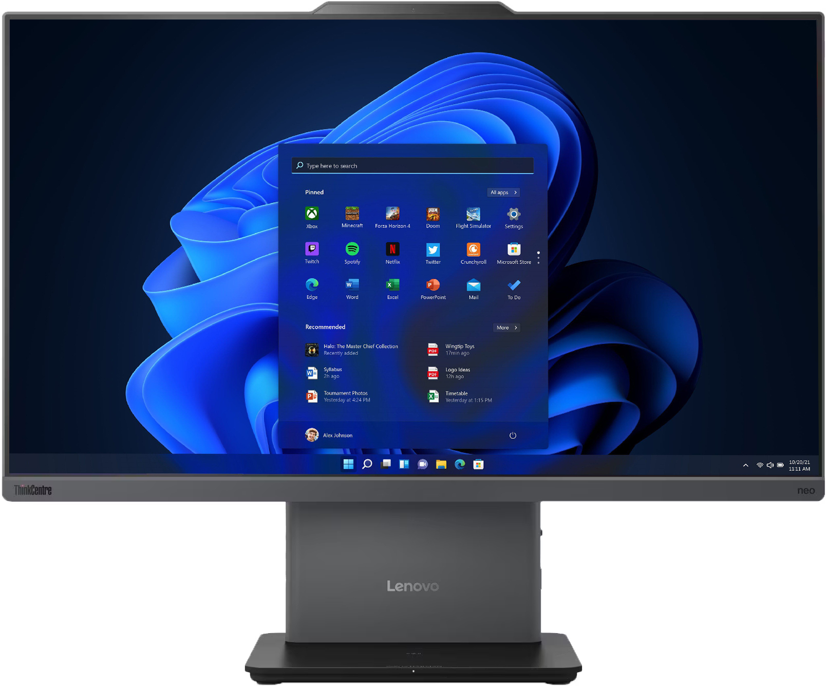 Моноблок 23.8" LENOVO ThinkCentre neo 50a 24 Gen 5 Luna Grey (12SD001AUI) фото1