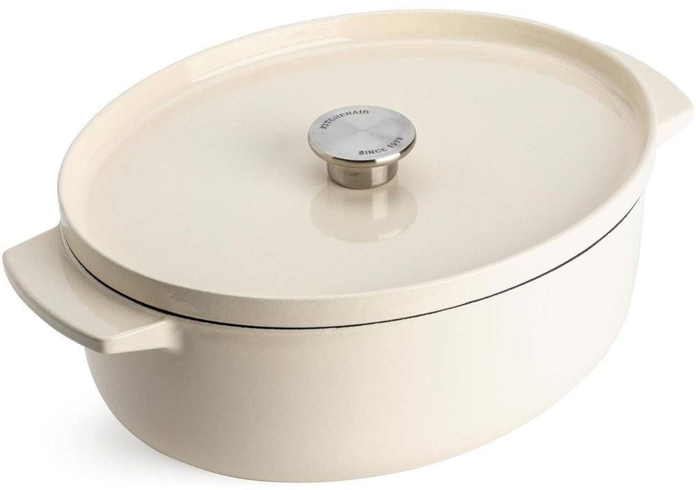 Гусятница чугунная с крышкой KitchenAid, 30 см, 5,6 л (CC006062-001) фото1