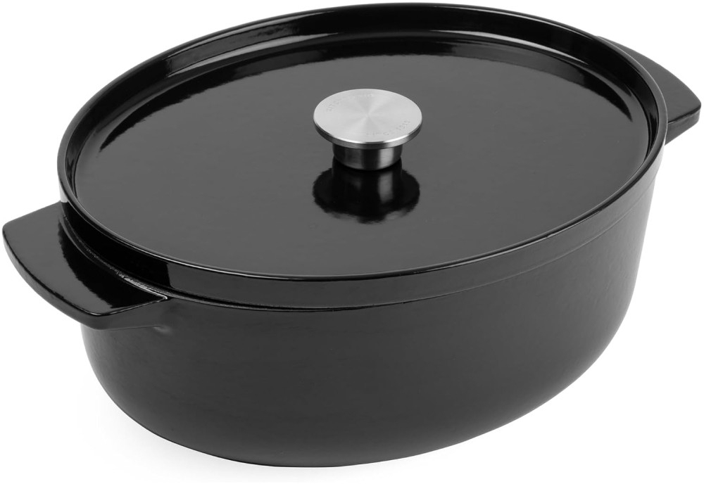 Гусятница чугунная с крышкой KitchenAid, 30 см, 5,6 л (CC006064-001) фото1
