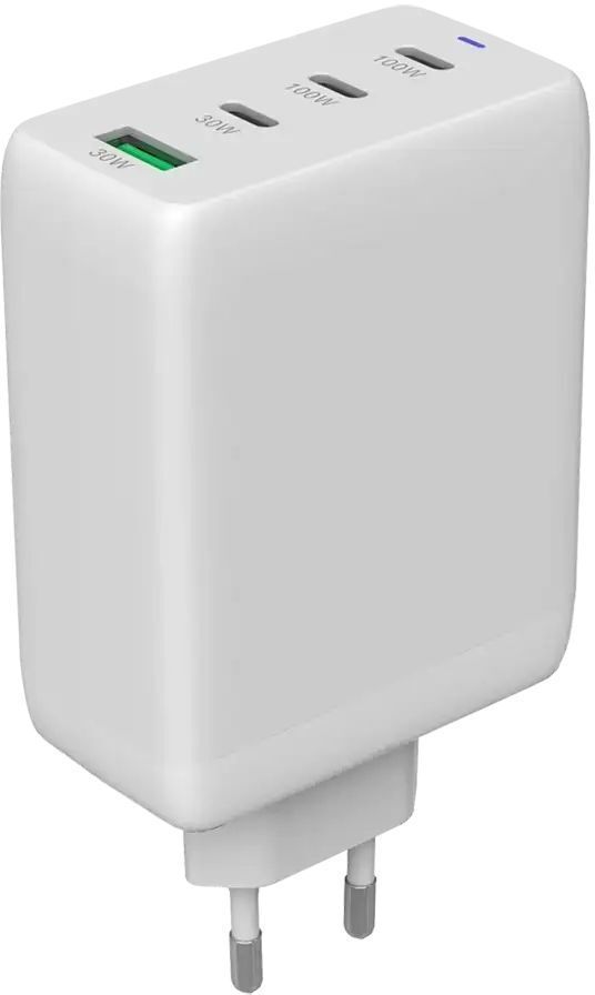 Сетевое зарядное устройство Canyon CU100ACC GaN 100W 3xPD 1xQC EU White (CNS-CUW100ACC) фото1